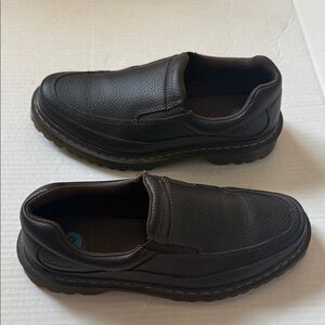 Dr Martens - Brown Leather Slip On Loafers - Size 10M - Good Used Condition!!